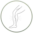Illustration eines Beines als Symbol für Lymphödeme