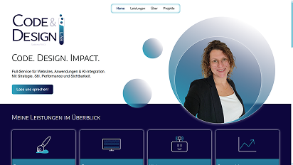 Screenshot meiner Website Code & Design Lab