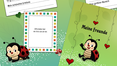 Foto meines selbst illustrierten Freundebuchs