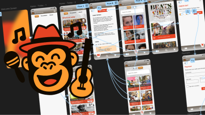 Screenshot des HiFi-Prototyps der Event Buchungs App OG Latin Music